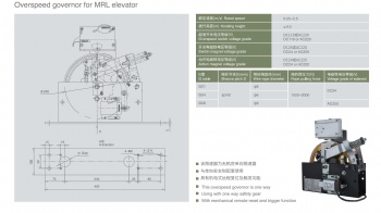 Overspeed governor for MRL elevator-CHXSQ115-13